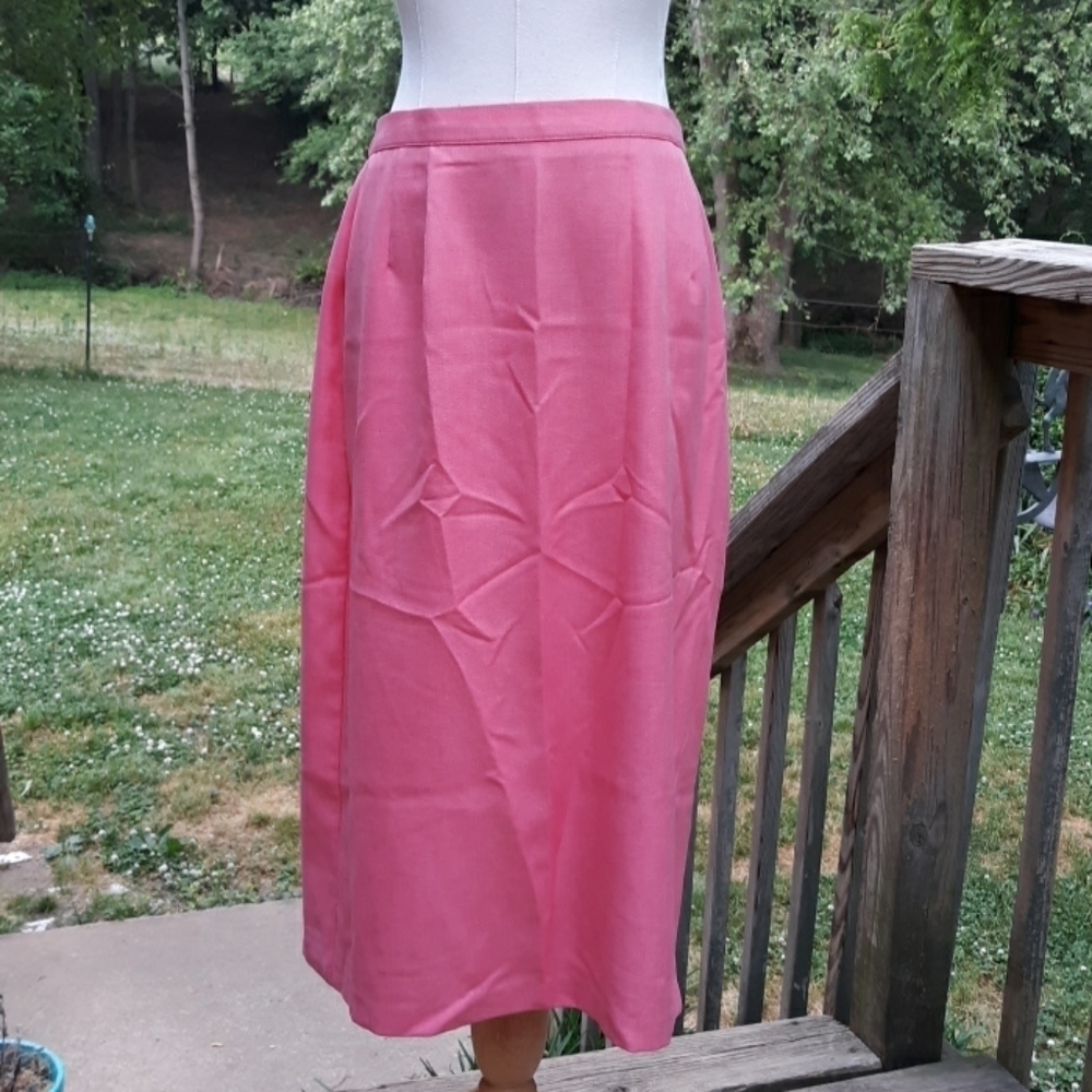 Vintage pink peachy coral Southern Lady skirt
